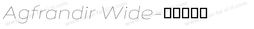 Agfrandir Wide字体转换